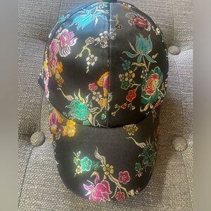 Asian flower art baseball hat